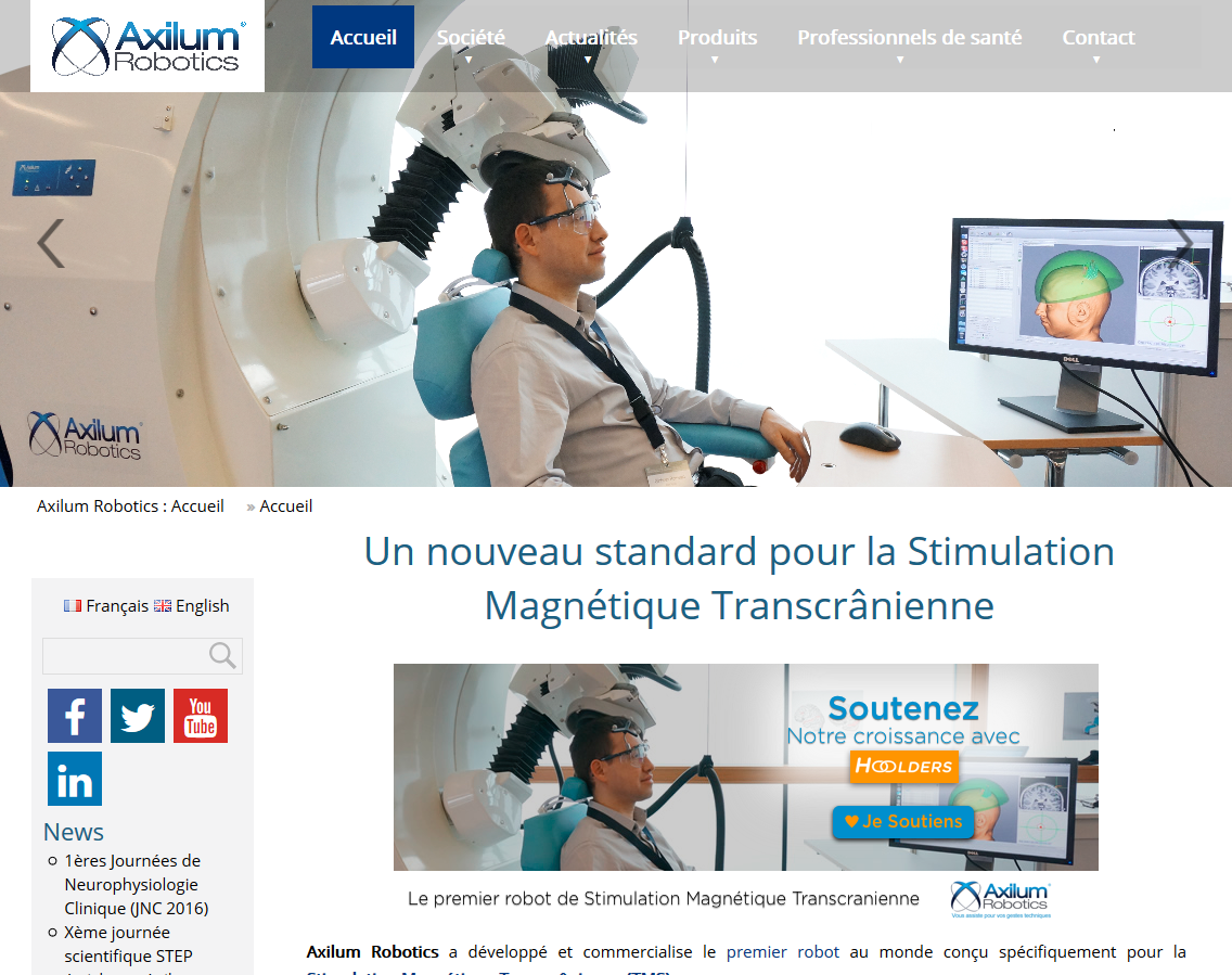 Nouveau site internet d'Axilum Robotics